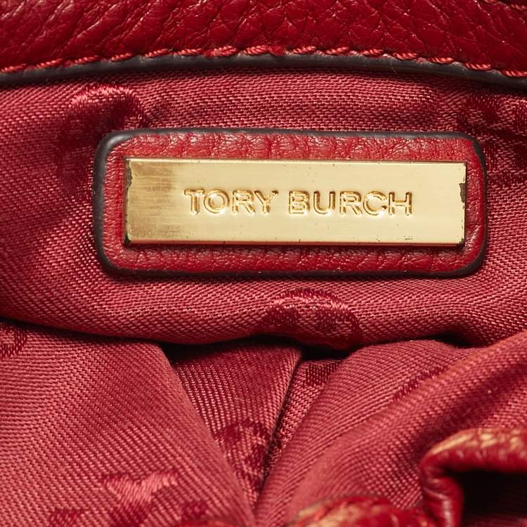 مملوكة مسبقًا Tory Burch Robinson Dome Red Leather Satchel