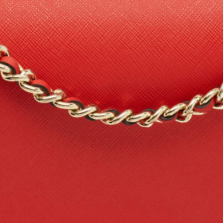 مملوكة مسبقًا Tory Burch Robinson Red Leather Convertible Shoulder Bag