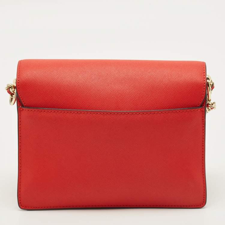 مملوكة مسبقًا Tory Burch Robinson Red Leather Convertible Shoulder Bag