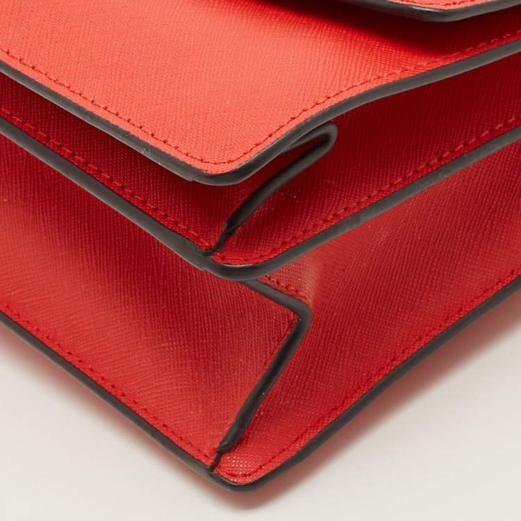 مملوكة مسبقًا Tory Burch Robinson Red Leather Convertible Shoulder Bag