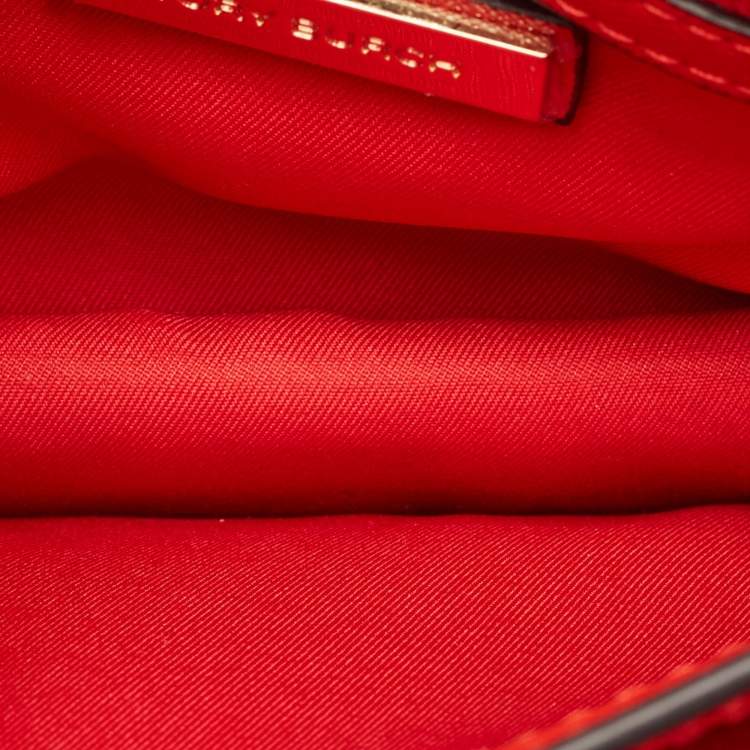 مملوكة مسبقًا Tory Burch Robinson Red Leather Convertible Shoulder Bag