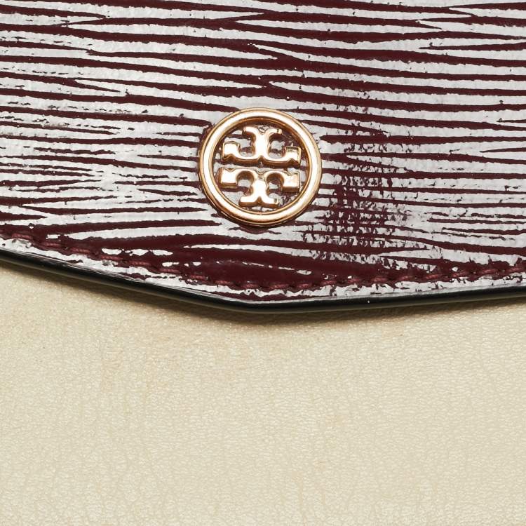 Pre Owned Tory Burch Robinson Multicolor Mixed Leather Shoulder Bag