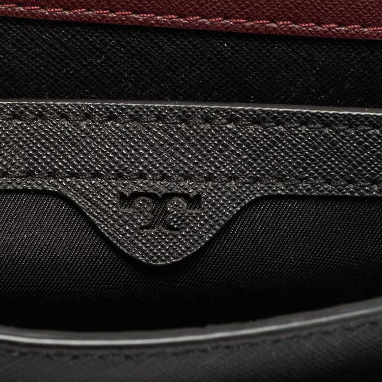 Pre Owned Tory Burch Robinson Multicolor Mixed Leather Shoulder Bag