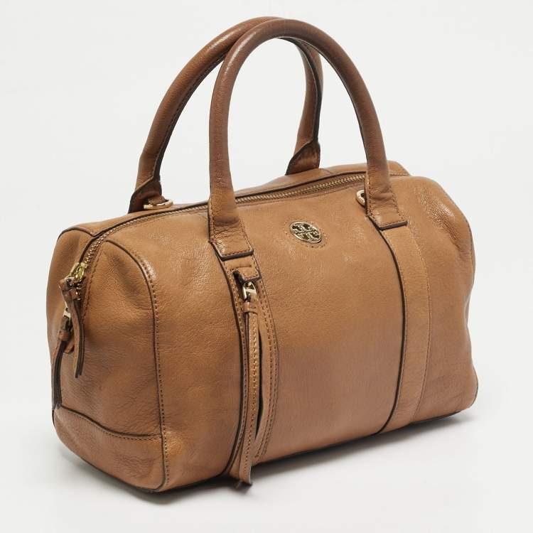 Pre Owned Tory Burch Brody Brown Leather Satchel