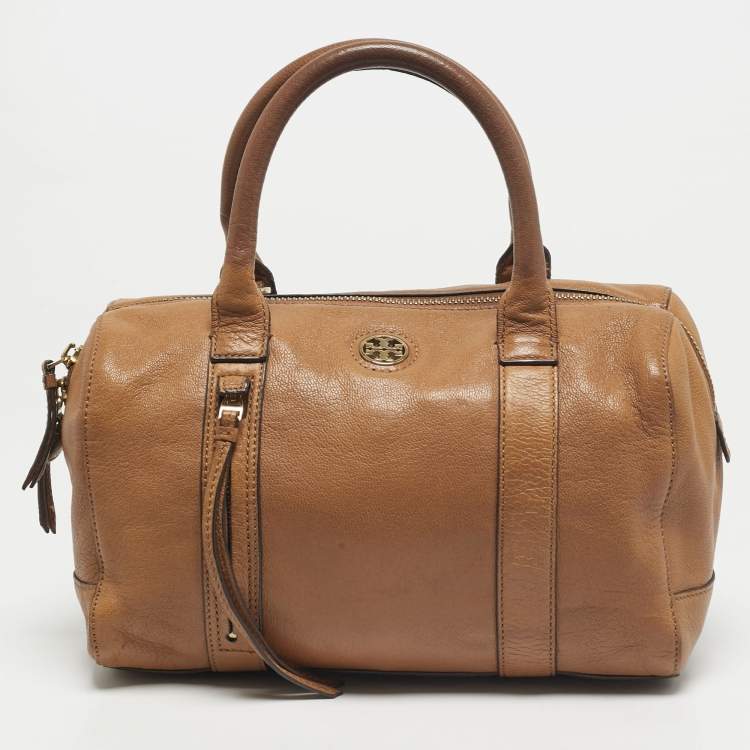 Pre Owned Tory Burch Brody Brown Leather Satchel