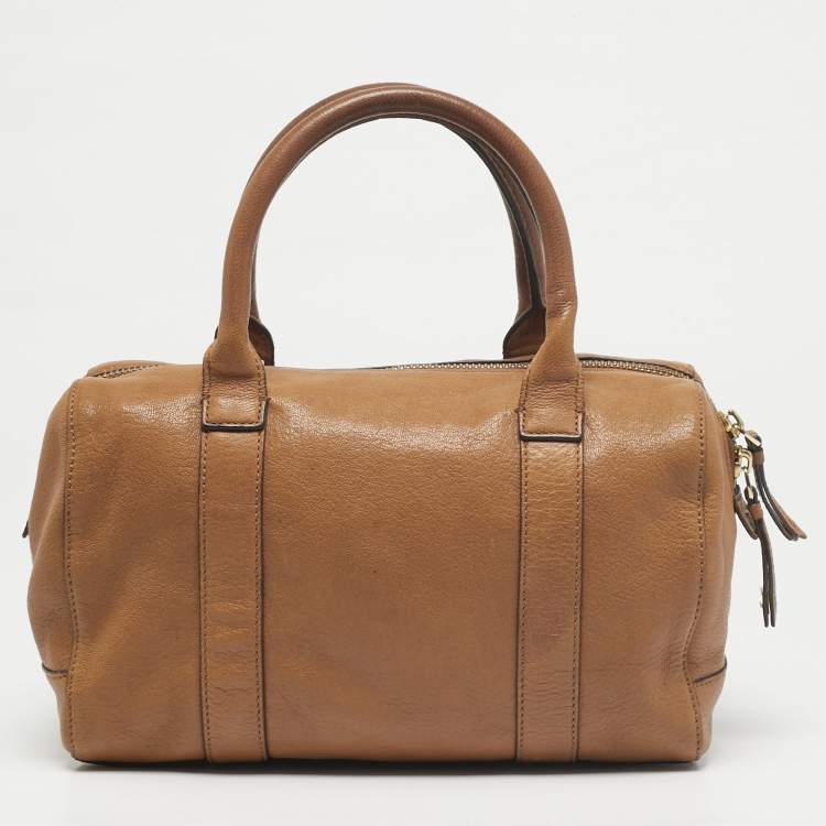 Pre Owned Tory Burch Brody Brown Leather Satchel