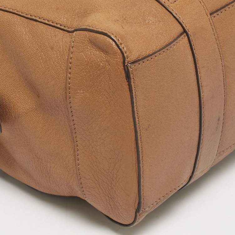 Pre Owned Tory Burch Brody Brown Leather Satchel