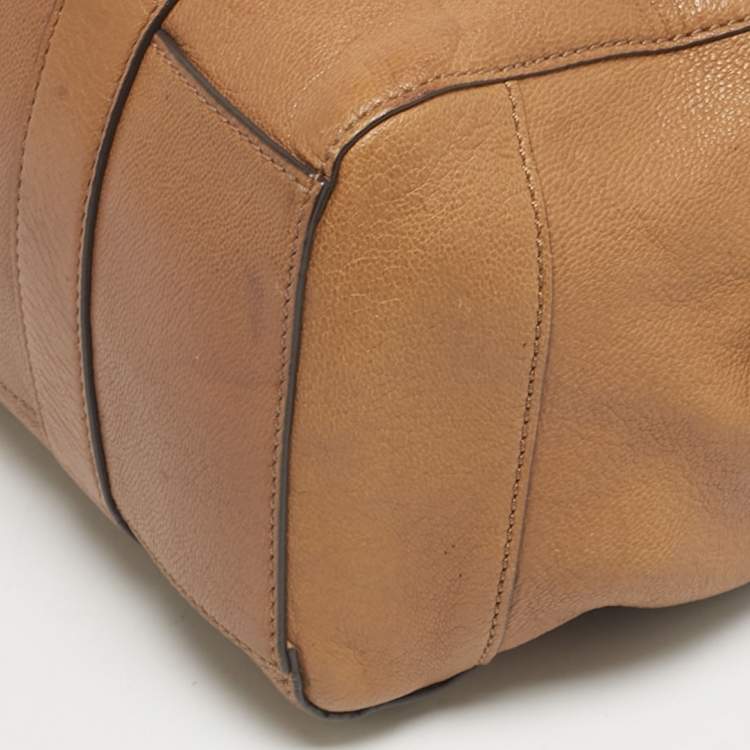 Pre Owned Tory Burch Brody Brown Leather Satchel