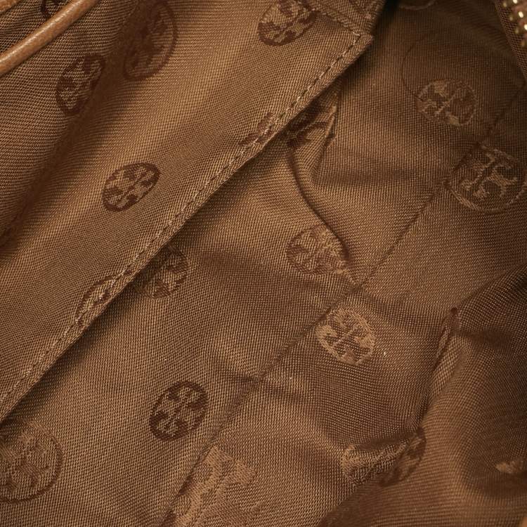 Pre Owned Tory Burch Brody Brown Leather Satchel