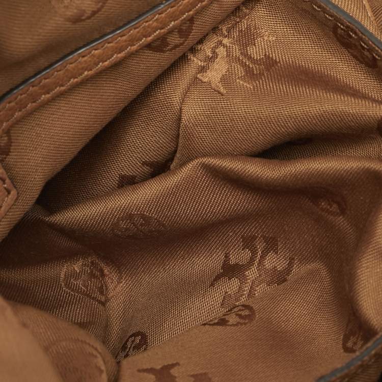 Pre Owned Tory Burch Brody Brown Leather Satchel