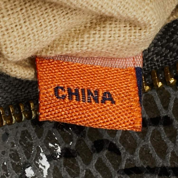 مملوكة مسبقًا Tory Burch Reva Flap Grey Python Print Suede Shoulder Bag