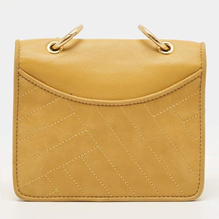 مملوكة مسبقًا Tory Burch Alexa Mini Mustard Leather Shoulder Bag