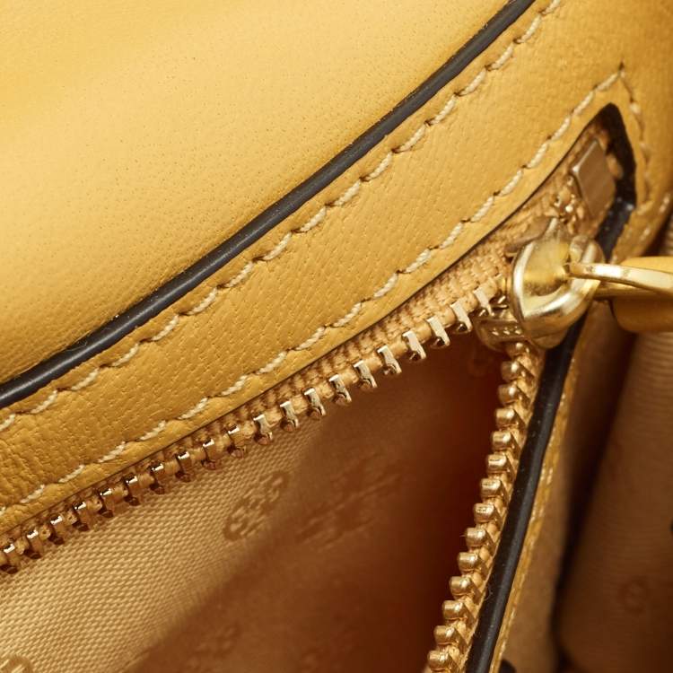 مملوكة مسبقًا Tory Burch Alexa Mini Mustard Leather Shoulder Bag