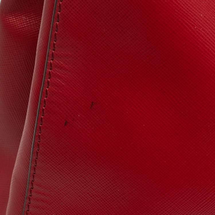 مملوكة مسبقًا Tory Burch Robinson Double Zip Red Leather Tote