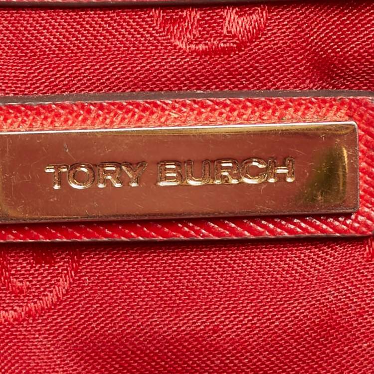 مملوكة مسبقًا Tory Burch Robinson Double Zip Red Leather Tote
