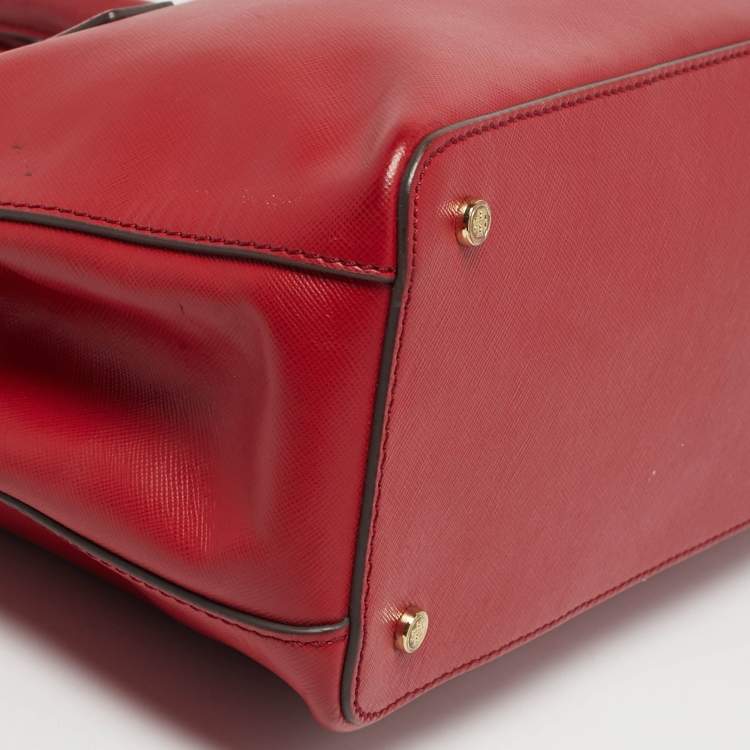 مملوكة مسبقًا Tory Burch Robinson Double Zip Red Leather Tote