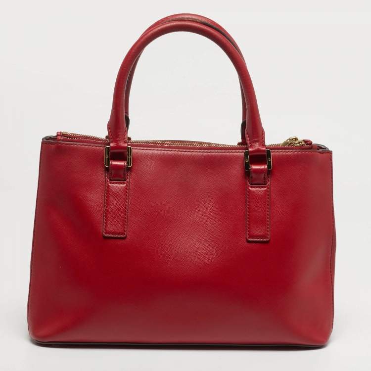 مملوكة مسبقًا Tory Burch Robinson Double Zip Red Leather Tote