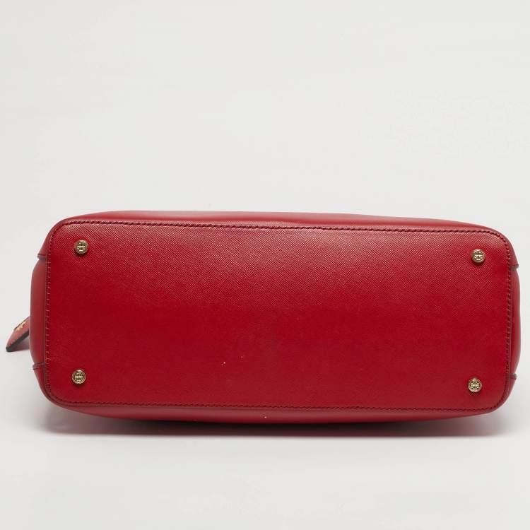 مملوكة مسبقًا Tory Burch Robinson Double Zip Red Leather Tote