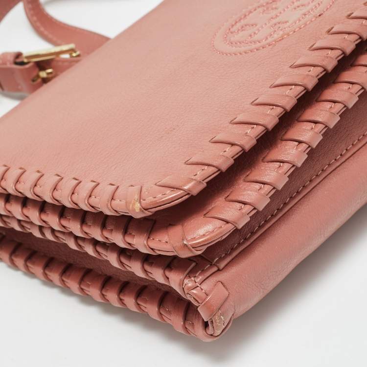 مملوكة مسبقًا Tory Burch Marion Old Rose Leather Shoulder Bag