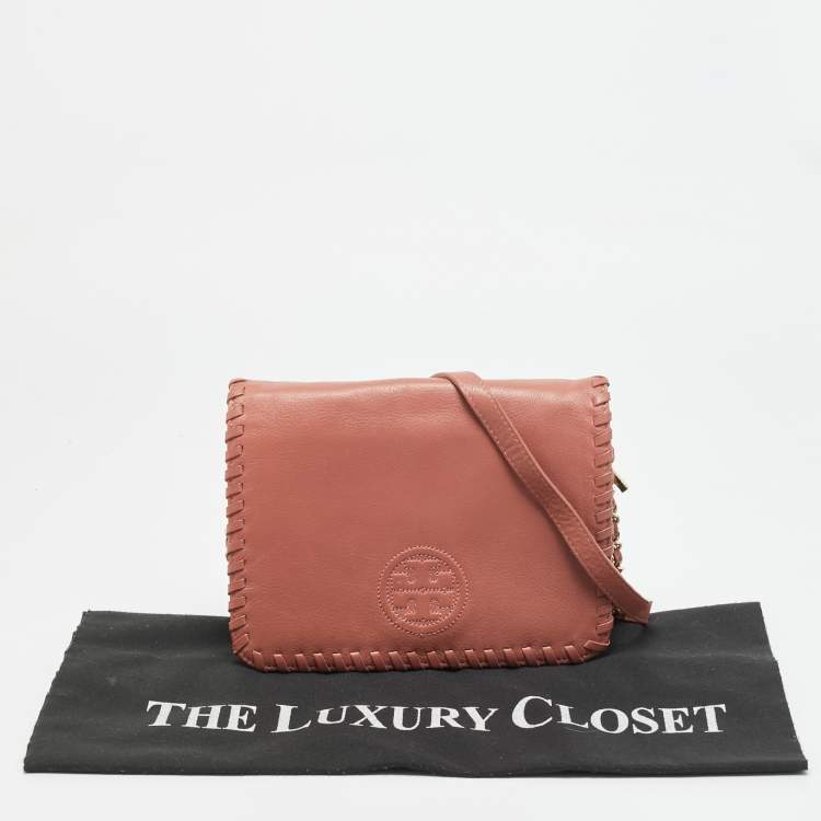 مملوكة مسبقًا Tory Burch Marion Old Rose Leather Shoulder Bag