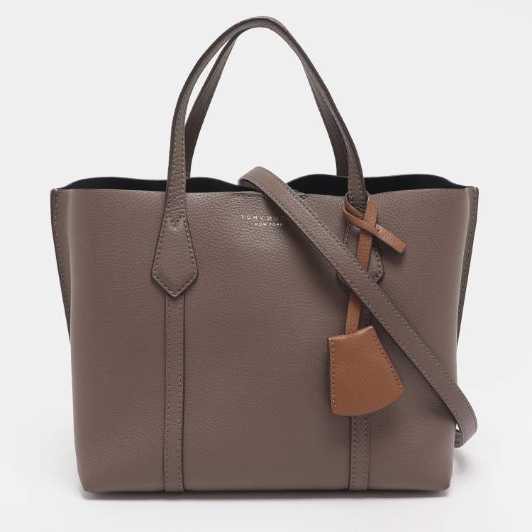 Pre Owned Tory Burch Perry Small Brown Leather Tote