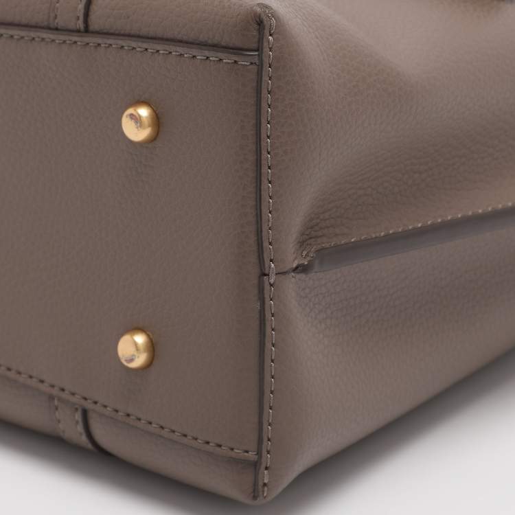 Pre Owned Tory Burch Perry Small Brown Leather Tote