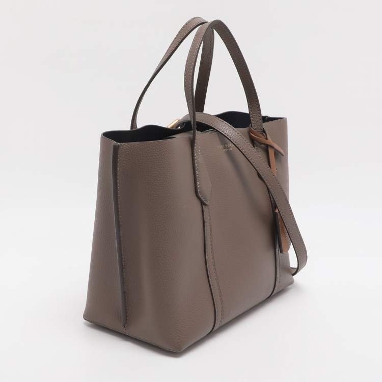 Pre Owned Tory Burch Perry Small Brown Leather Tote