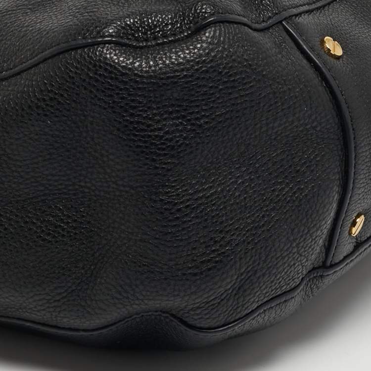 Pre Owned Tory Burch Amanda Black Leather Tote