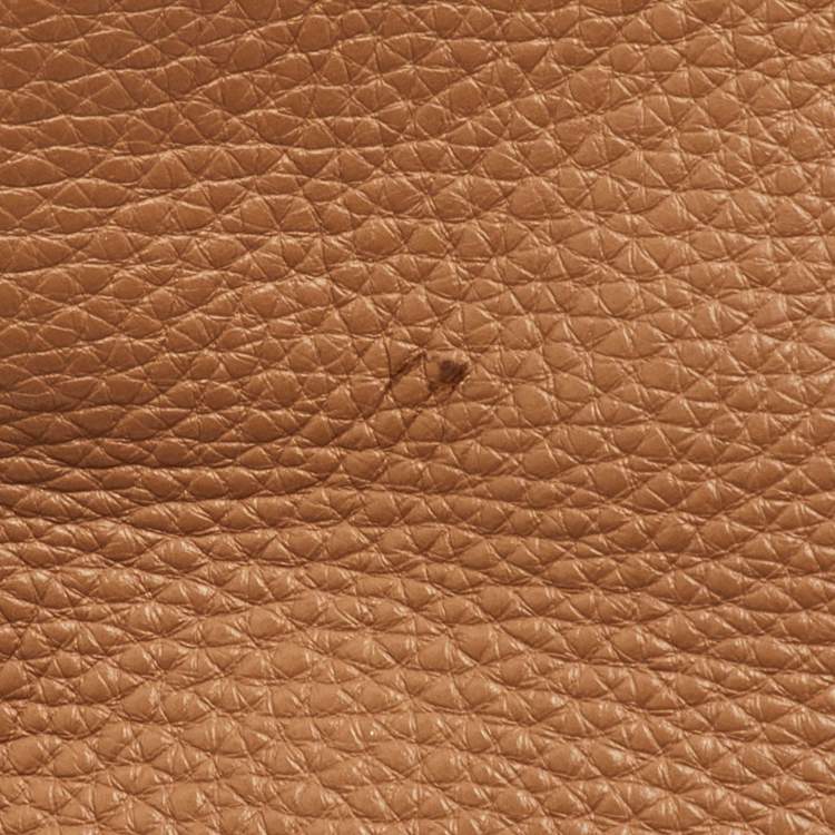 Pre Owned Tory Burch Marion Whipstitch Brown Leather Tote