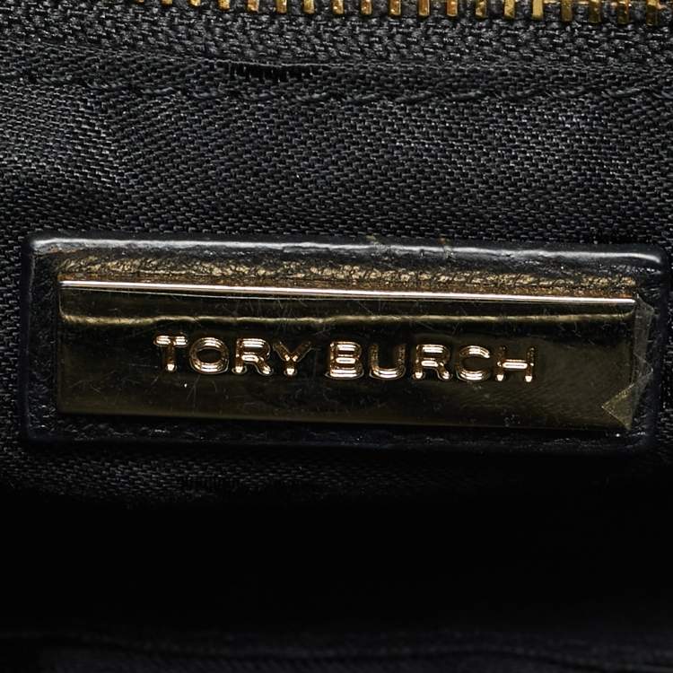 Pre Owned Tory Burch Fleming Small Black Leather Shoulder Bag