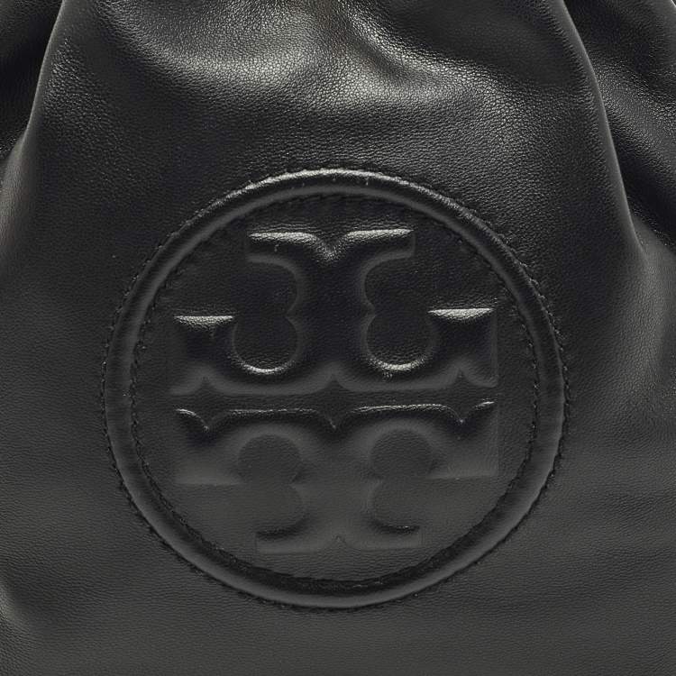 Pre Owned Tory Burch Fleming Chain Mini Black Leather Backpack