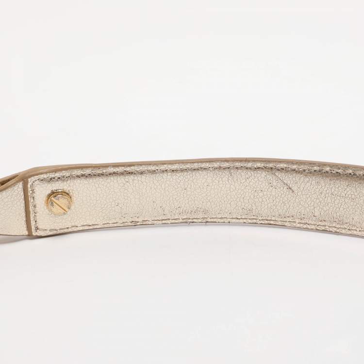 Pre Owned Tory Burch Gold Leather Hobo