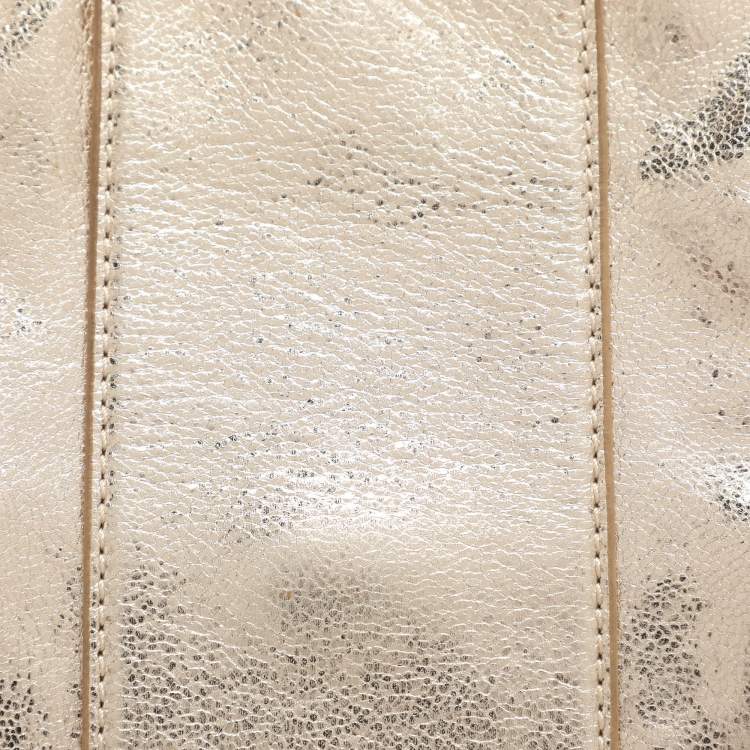 Pre Owned Tory Burch Gold Leather Hobo