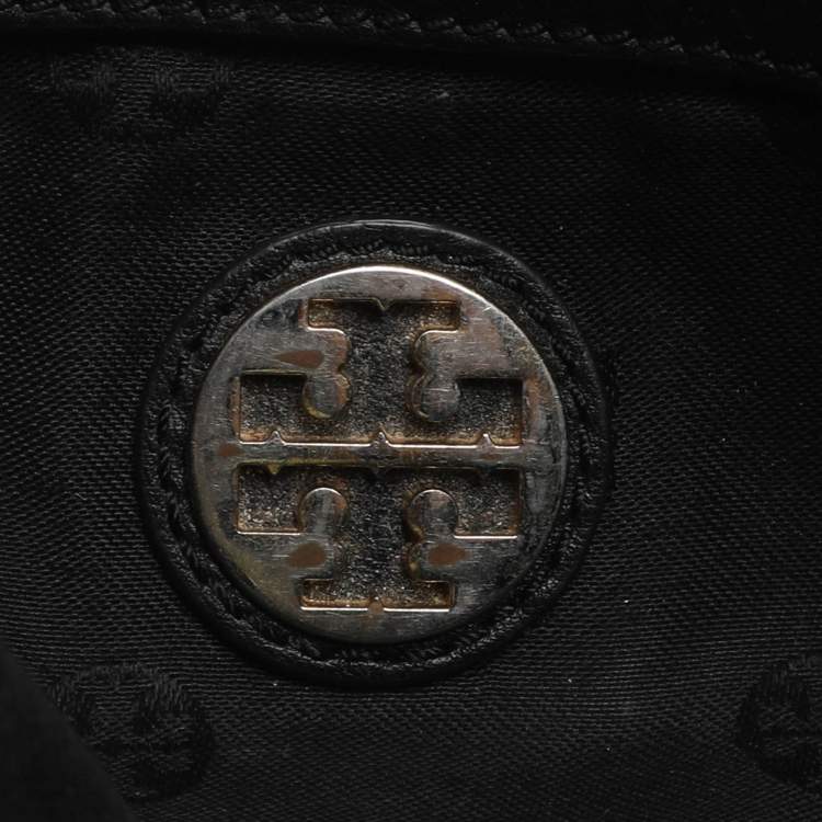 Pre Owned Tory Burch Britten Black Leather Shoulder Bag