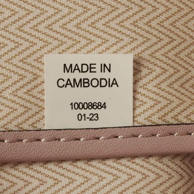 Pre Owned Tory Burch Ever Ready Light Pink Printed Coated Canvas Tote