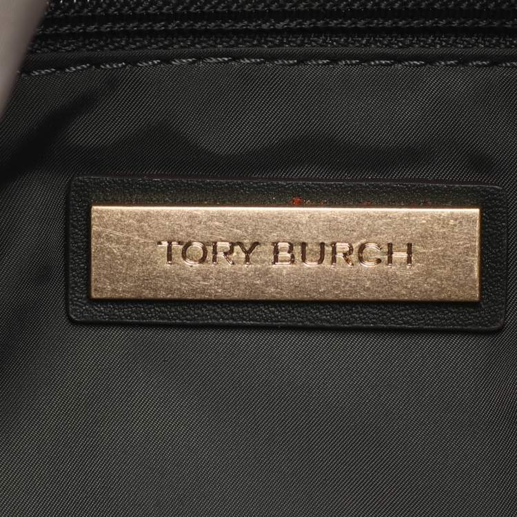 Pre Owned Tory Burch Ella Onesize Green/Multicolor Lyonnaise Floral Print Leather and Nylon Shopper Tote