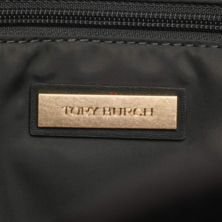 Pre Owned Tory Burch Ella Onesize Green/Multicolor Lyonnaise Floral Print Leather and Nylon Shopper Tote