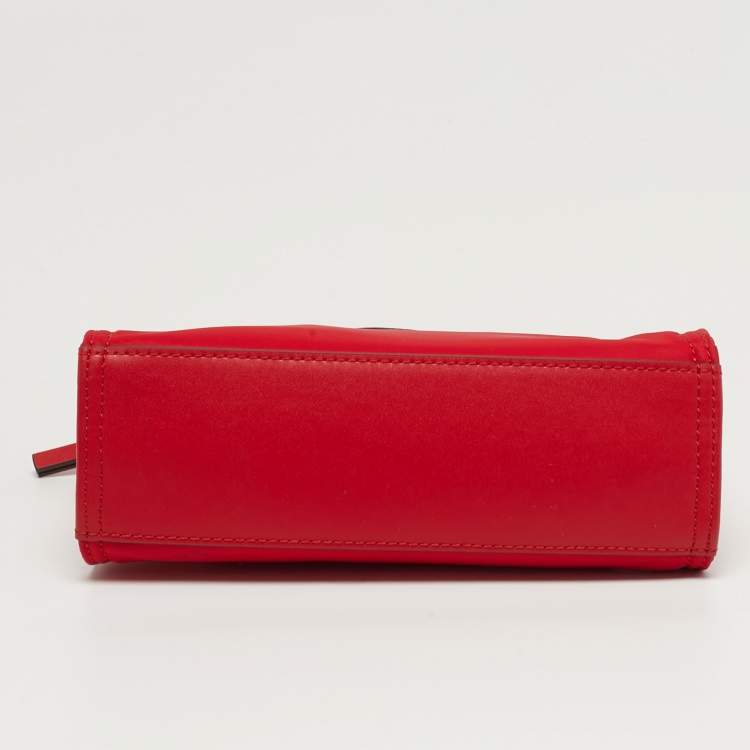 Pre Owned Tory Burch Ella Mini Red Nylon Tote