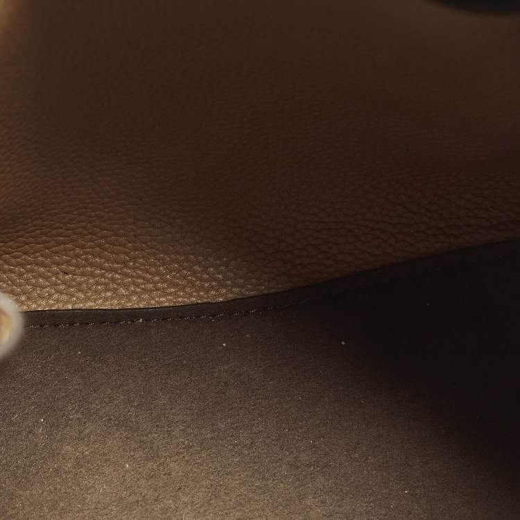 Pre Owned Tory Burch McGraw Small Tan Leather Bucket Bag