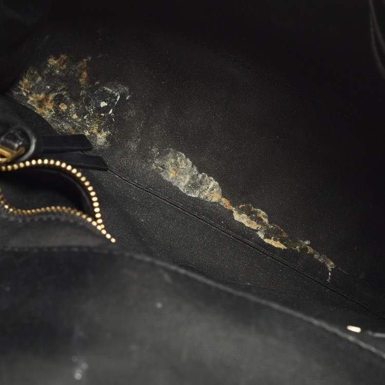 Pre Owned Tory Burch Fleming Medium Black Leather Shoulder Bag