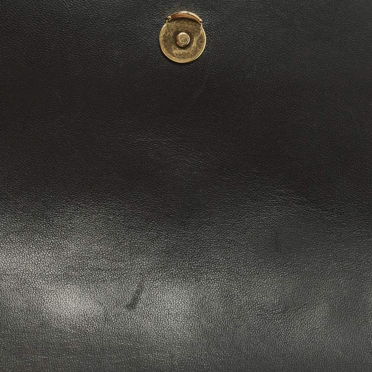 Pre Owned Tory Burch Fleming Black Leather Top Handle Bag