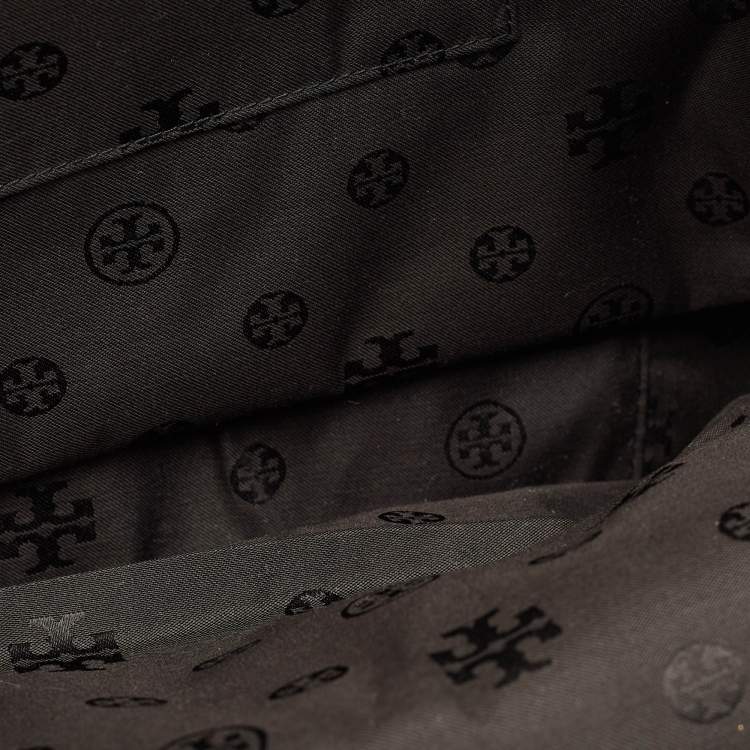 Pre Owned Tory Burch Thea Black Leather Backpack