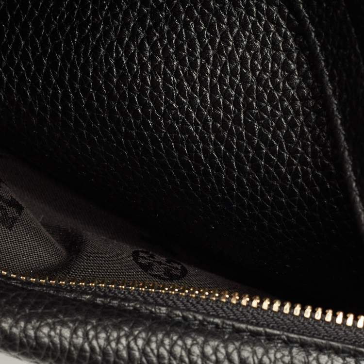 Pre Owned Tory Burch Thea Black Leather Backpack