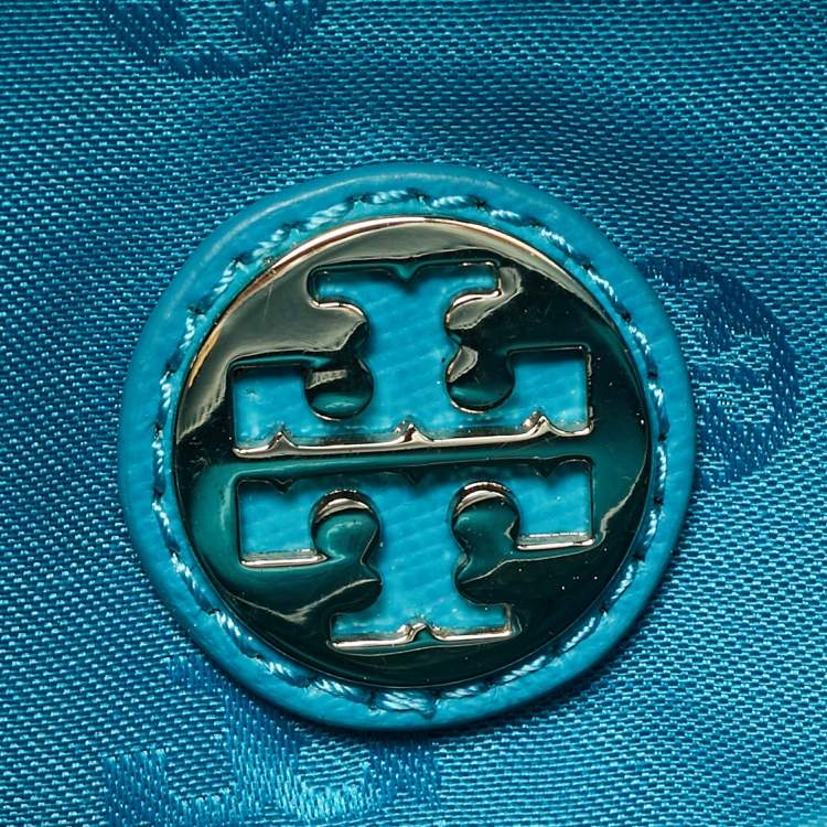 مملوكة مسبقًا Tory Burch Robinson Snap Light Blue Leather Tote