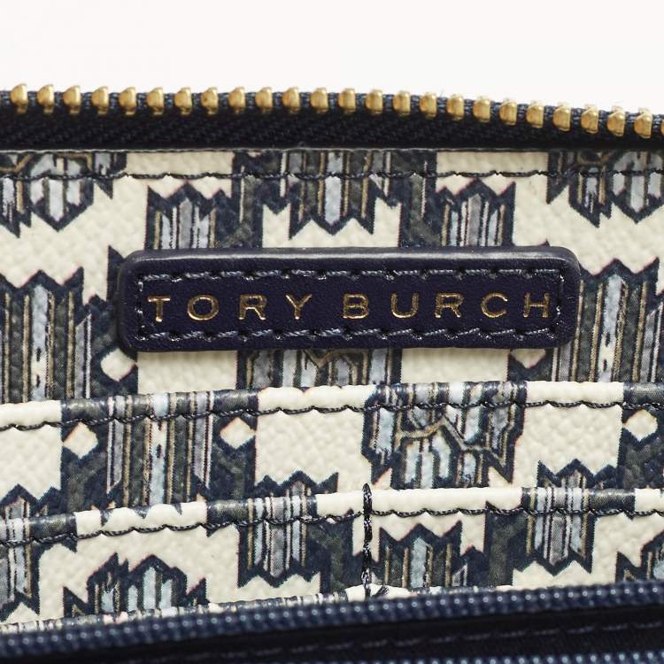 Pre Owned Tory Burch Kerrington Kaleidoscope Multicolor Coated Canvas Continental Wallet