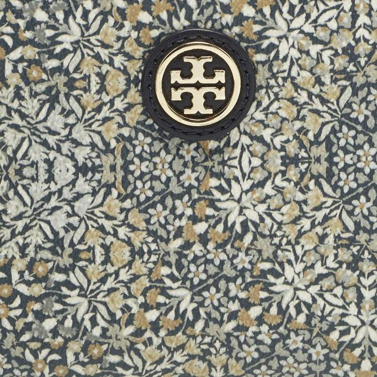 Pre Owned Tory Burch Kerrington Kaleidoscope Multicolor Coated Canvas Continental Wallet