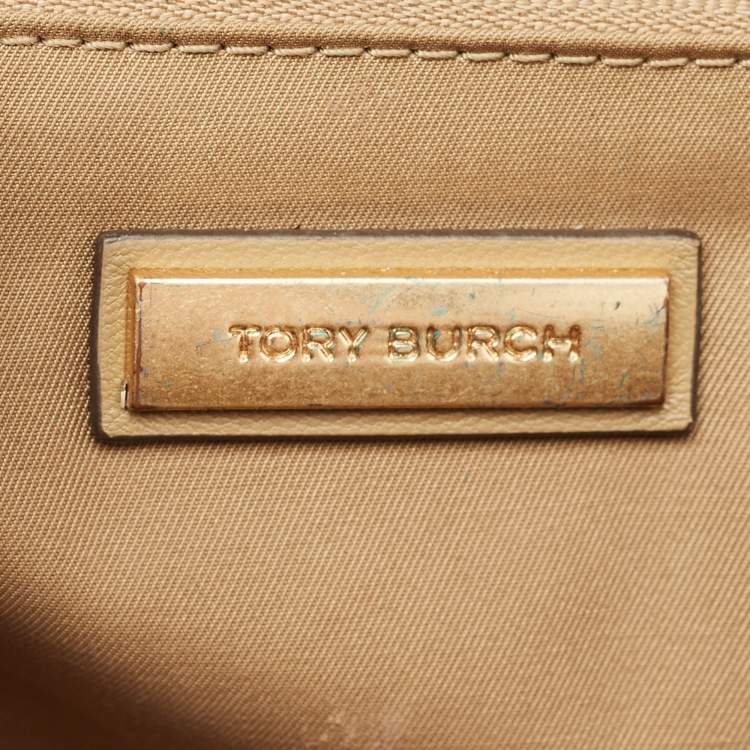 مملوكة مسبقًا Tory Burch Fleming Beige Quilted Leather Shoulder Bag