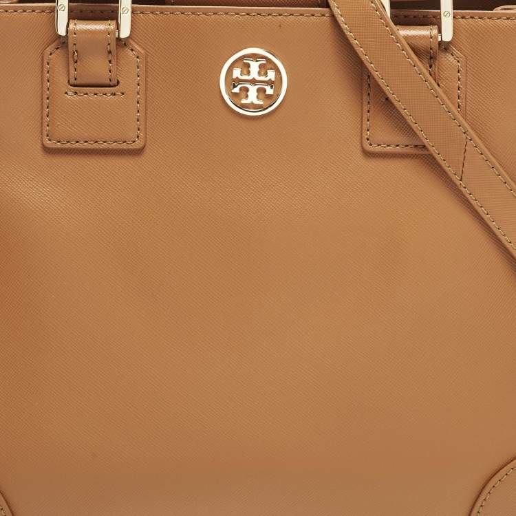 Pre Owned Tory Burch Robinson Brown Leather Tote