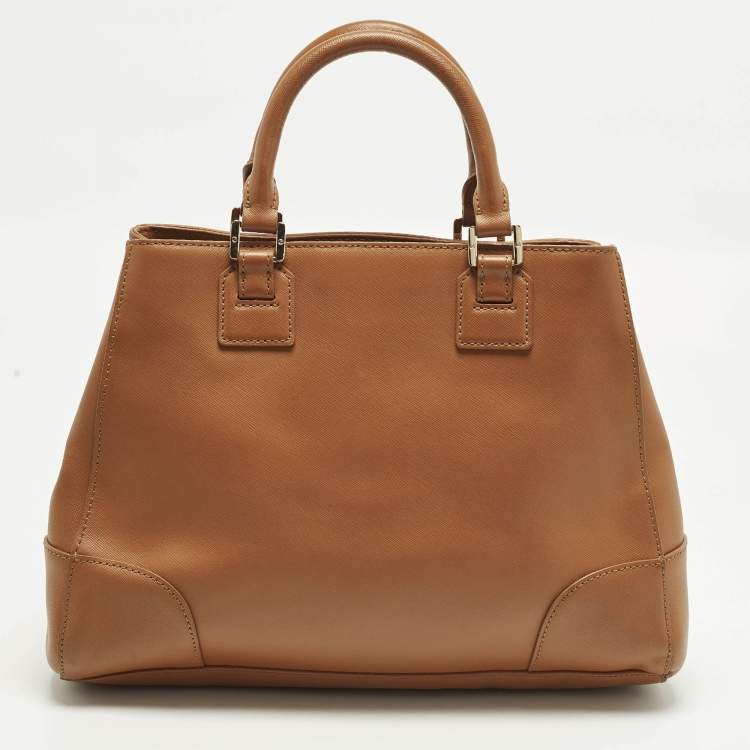 Pre Owned Tory Burch Robinson Brown Leather Tote