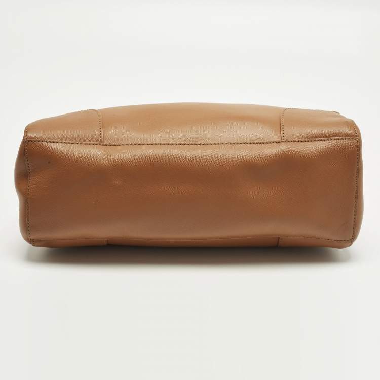 Pre Owned Tory Burch Robinson Brown Leather Tote